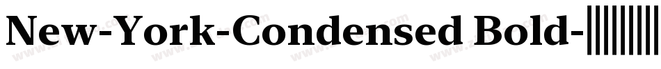 New-York-Condensed Bold字体转换